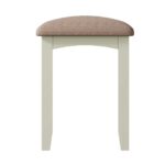 Kensington Solid Wood Matt White With Beige Seat Dressing Table Stool