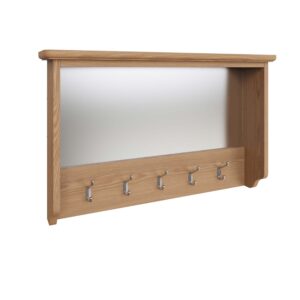 Chelsea Solid Wood Hall Bench Top/Mirrored Coat Rack